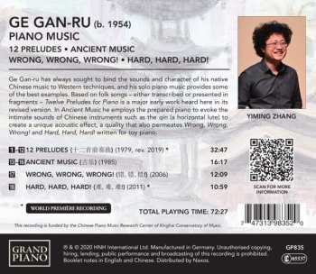 CD Ge Gan-Ru: Piano Music 609607