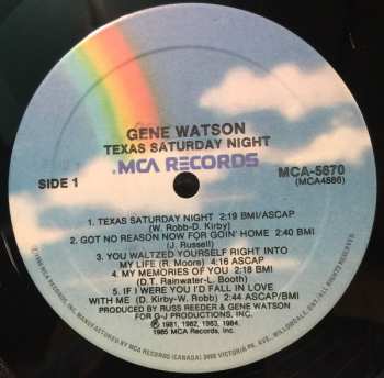 LP Gene Watson: Texas Saturday Night 616486