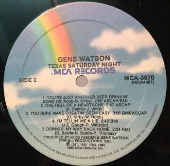 LP Gene Watson: Texas Saturday Night 616486