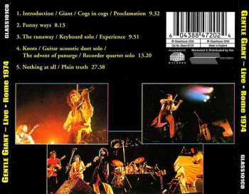 CD Gentle Giant: Live Rome 1974 114417