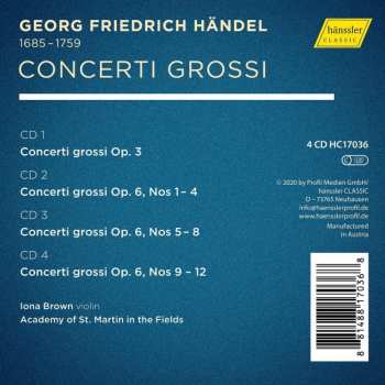 4CD/Box Set Georg Friedrich Händel: Concerti Grossi Op. 3 & 6 (Complete) 308141