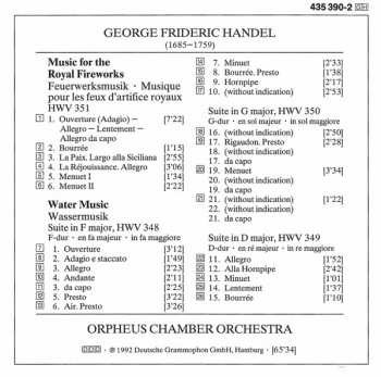 CD Georg Friedrich Händel: Water Music · Wassermusik · Music For The Royal Fireworks 426890