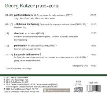 CD Georg Katzer: Late Works 572790