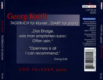 CD Georg Kröll: Tagebuch Für Klavier . Diary For Piano 545700