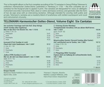 CD Georg Philipp Telemann: Harmonischer Gottes-Dienst Volume 8: Six Cantatas For Middle Voice, Violin And Basso Continuo II 621022