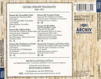 CD Georg Philipp Telemann: Bläserkonzerte = Wind Concertos = Concertos Pour Instruments À Vent 101559