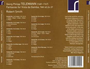 CD Georg Philipp Telemann: Fantasias For Viola de Gamba 283204