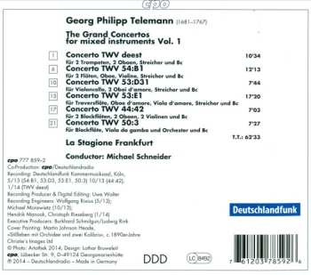 CD Georg Philipp Telemann: The Grand Concertos For Mixed Instruments Vol. 1 649243