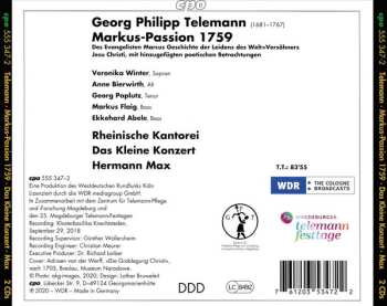 2CD Georg Philipp Telemann: Markus-Passion 1759 489672