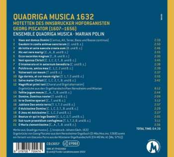 CD Georg Piscator: Quadriga Musica 1632 577070