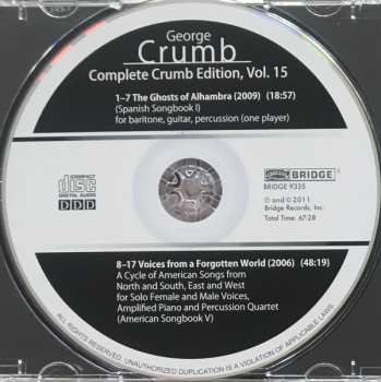 CD George Crumb: The Ghosts Of Alhambra / Voices From A Forgotten World 460228