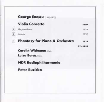 CD George Enescu: Violin Concerto ∙ Phantasy For Piano & Orchestra 572298