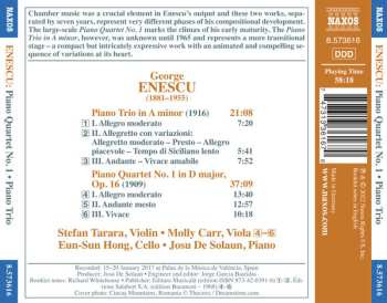 CD George Enescu: Piano Quartet No. 1 • Piano Trio 595278