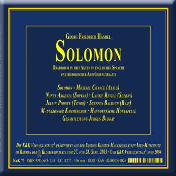 2CD Georg Friedrich Händel: Solomon 455187