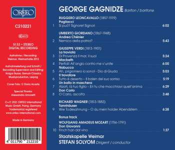 CD George Gagnidze: Opera Arias 552778