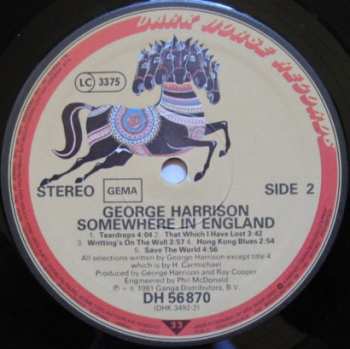 LP George Harrison: Somewhere In England 644460