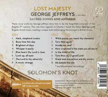 2CD George Jeffreys: Lost Majesty - Sacred Songs And Anthems 566497