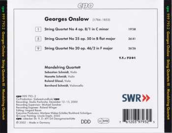 CD George Onslow: String Quartets Vol.3 148797