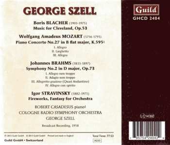 CD George Szell: Blacher • Mozart • Brahms • Stravinsky 380032