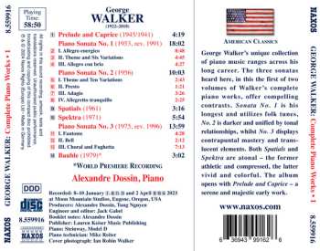 CD George Walker: Complete Piano Works • 1 620517