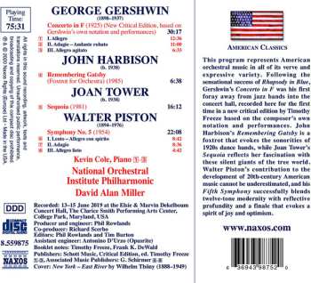 CD George Gershwin: Concerto In F / Sequoia / Symphony No. 5 / Remembering Gatsby 557738