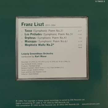 CD Gewandhausorchester Leipzig: Liszt: Tasso. Les Preludes. Orpheus. Mazeppa. Mephisto Waltz No.2 618940