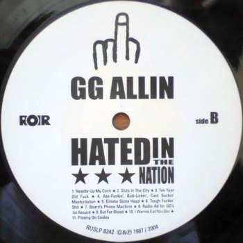 LP GG Allin: Hated In The Nation 603021