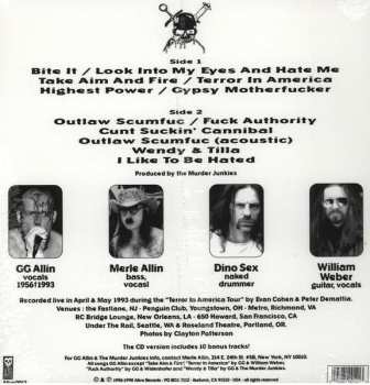 LP GG Allin & The Murder Junkies: Terror In America (Live 1993) 606395