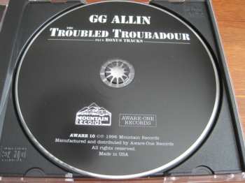 CD GG Allin: The Troubled Troubadour plus Bonus Tracks 262601