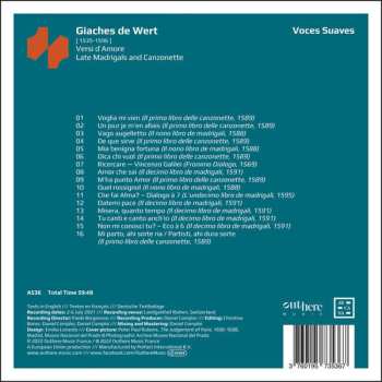 CD Giaches De Wert: Versi D'Amore - Late Madrigals  And Canzonette 587777