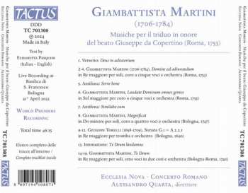 CD Concerto Romano: Musiche Per Il Triduo In Onore Del Beato Giuseppe Da Copertino (Roma, 1753)  618863