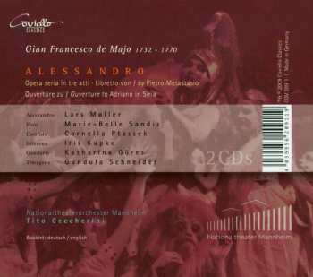 2CD/Box Set Gian Francesco de Majo: Alessandro, Opera Seria In Tre Atti 627327