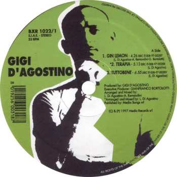 Album Gigi D'Agostino: Gin Lemon E.P.