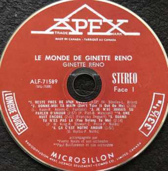 CD Ginette Reno: Le Monde De Ginette Reno 108228