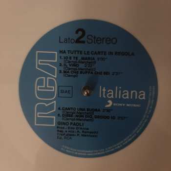 LP Gino Paoli: Ha Tutte Le Carte In Regola CLR | LTD 601603