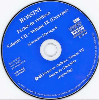 2CD Gioacchino Rossini: Complete Piano Music, 1 235284