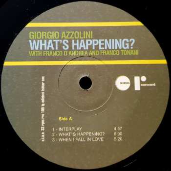 LP Giorgio Azzolini: What's Happening? 591192