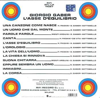 LP Giorgio Gaber: L'Asse Di Equilibrio 605576