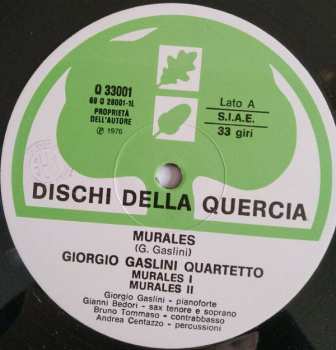 LP Giorgio Gaslini Quartet: Murales - Giorgio Gaslini Quartetto Live 551614