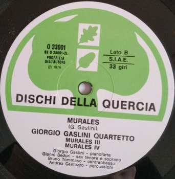 LP Giorgio Gaslini Quartet: Murales - Giorgio Gaslini Quartetto Live 551614