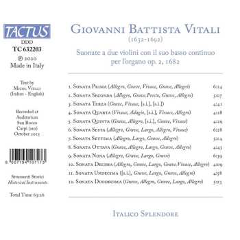 CD Giovanni Battista Vitali: Sonate A Due Violini Ip. 2, 1682 564280