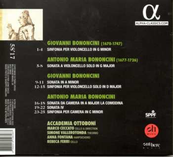 CD Giovanni Bononcini: Cello Sonatas 559339