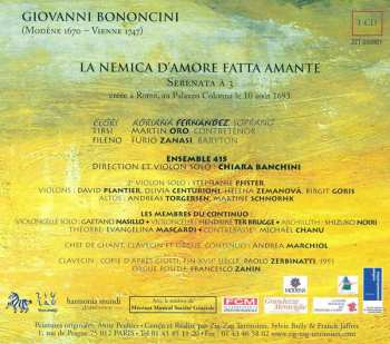 CD Giovanni Bononcini: La Nemica D'Amore Fatta Amante - Serenata À 3 524902