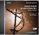 2CD Giovanni Legrenzi: Concerti Musicali Per Uso Di Chiesa Op.1 Messa e Vespro 320569