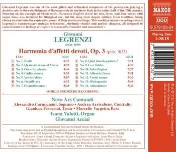 2CD Giovanni Legrenzi: Harminia D'Affetti Devoti, Op. 3 572300