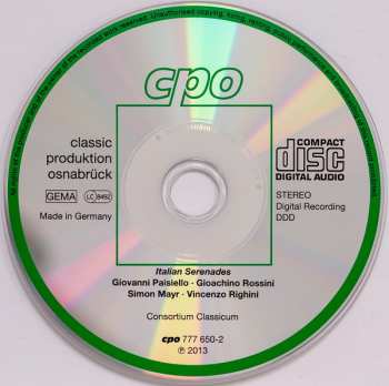 CD Gioacchino Rossini: Italian Serenades 290932