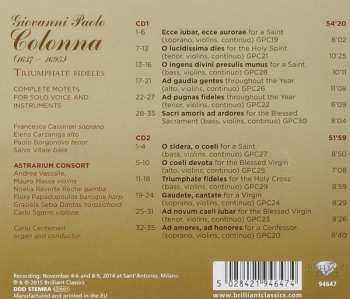 2CD Astrarium Consort: Triumphate Fideles (Complete Motets For Solo Voice And Instruments) 351376