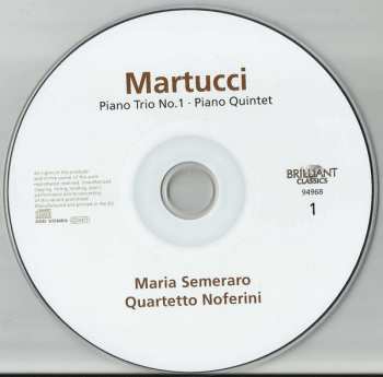 2CD Giuseppe Martucci: Music For String Quartet - Piano Trios - Piano Quintet 316026