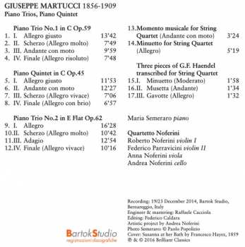 2CD Giuseppe Martucci: Music For String Quartet - Piano Trios - Piano Quintet 316026