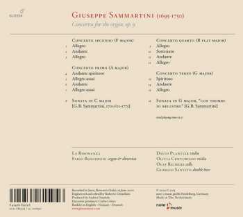 CD Giuseppe Sammartini: Concertos For The Organ, Opus 9 275795